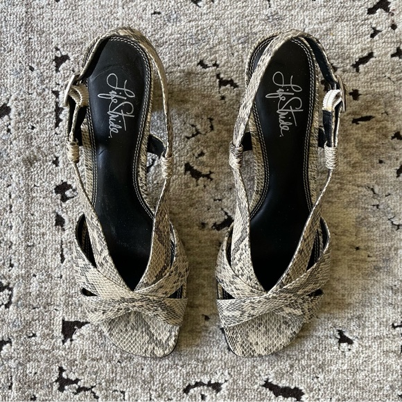 Snake Skin Print Heels - Picture 3 of 5